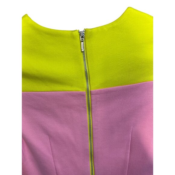 Colorblock Short Sleeve Midi Dress By French Connection Size 6 - Picture 6 of 7